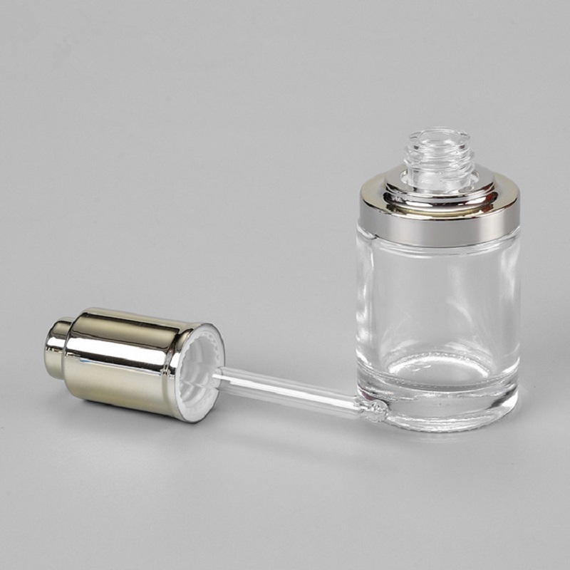 Gel Refill Pack - 30ML heldere glazen fles zilver/gouden pompdruppelaar
