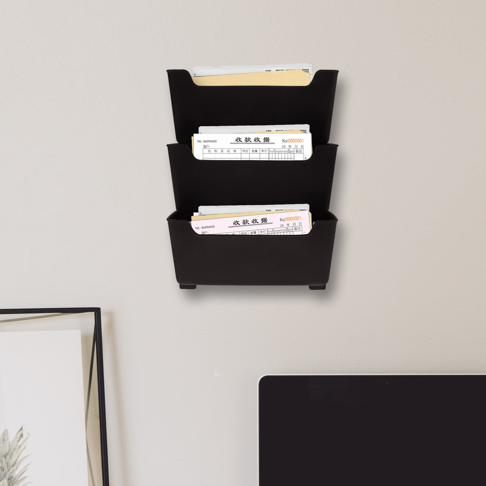 Magazine Holder Rack - 1 set wandorganizer voor documenten, transparante